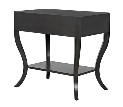 Weldon Wood Black Round Side Table-Side Tables-Noir-Sideboards and Things