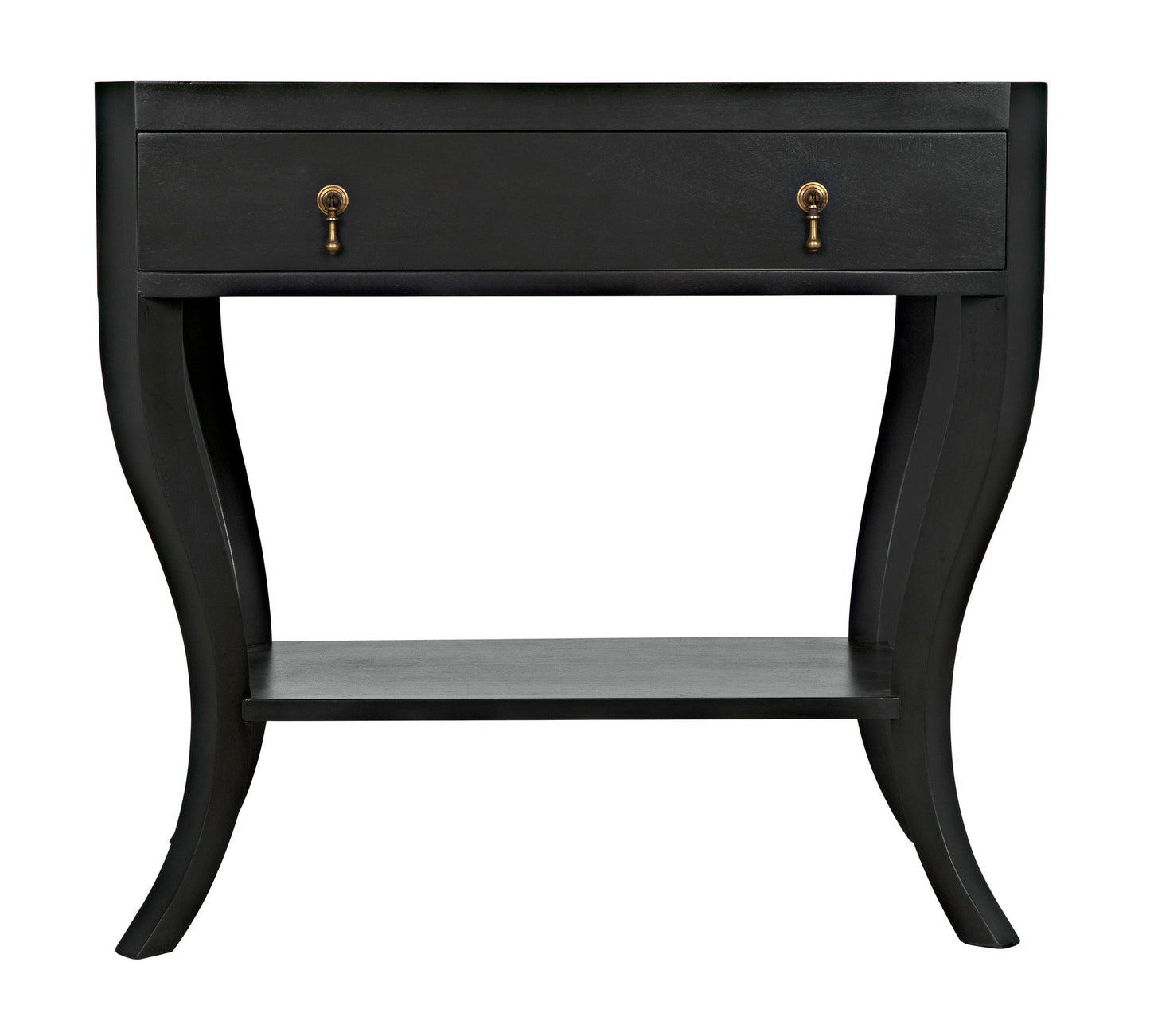 Weldon Wood Black Round Side Table-Side Tables-Noir-Sideboards and Things