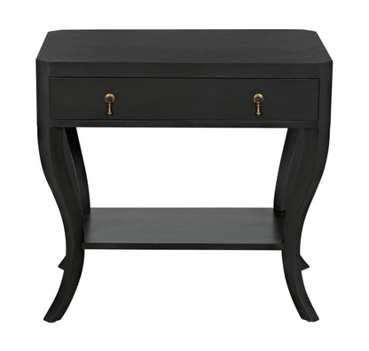 Weldon Wood Black Round Side Table-Side Tables-Noir-Sideboards and Things