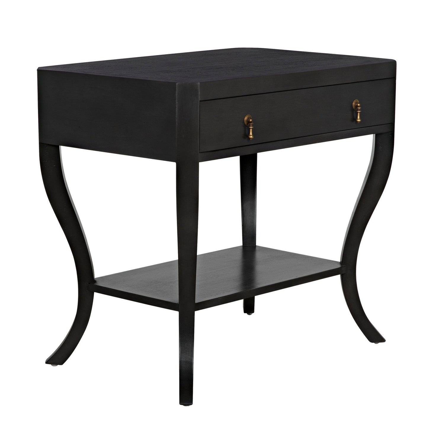 Weldon Wood Black Round Side Table-Side Tables-Noir-Sideboards and Things