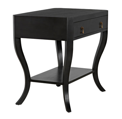 Weldon Wood Black Round Side Table-Side Tables-Noir-Sideboards and Things