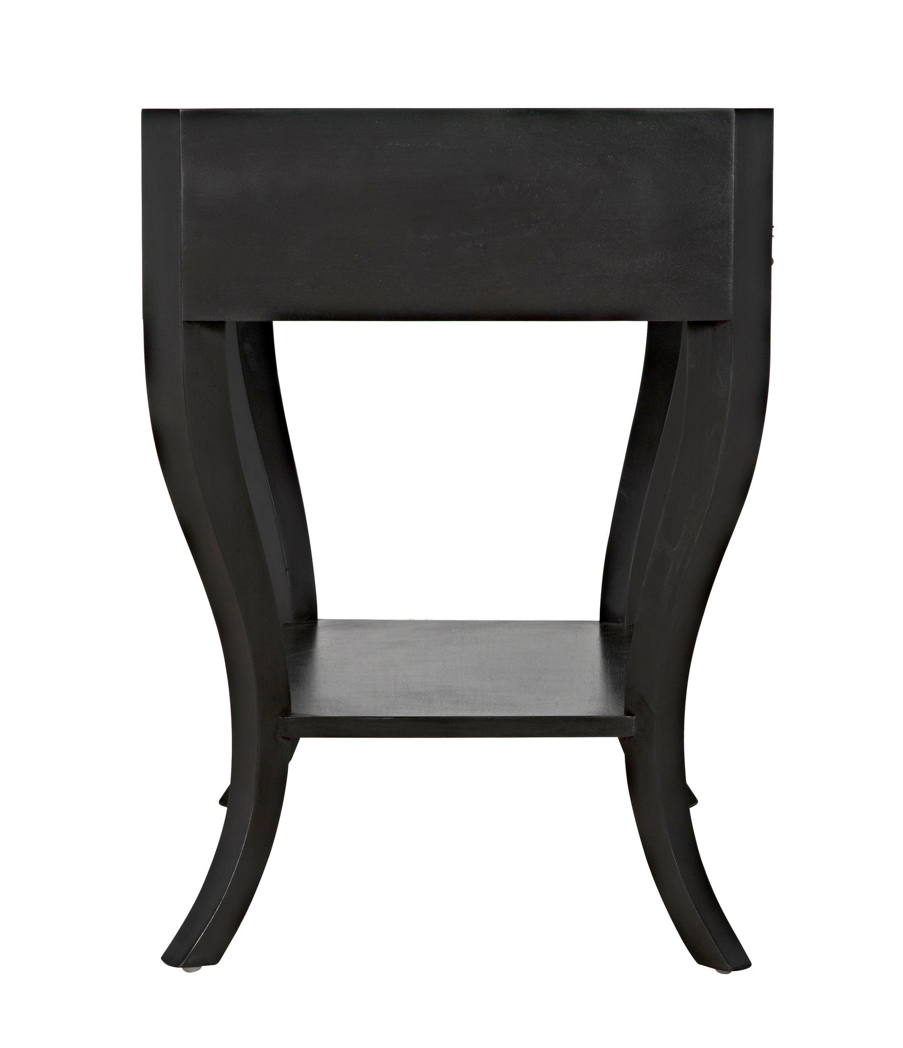 Weldon Wood Black Round Side Table-Side Tables-Noir-Sideboards and Things