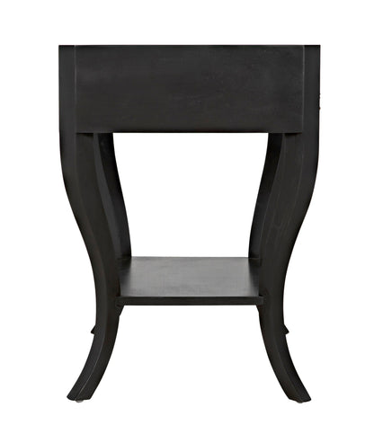 Weldon Wood Black Round Side Table-Side Tables-Noir-Sideboards and Things