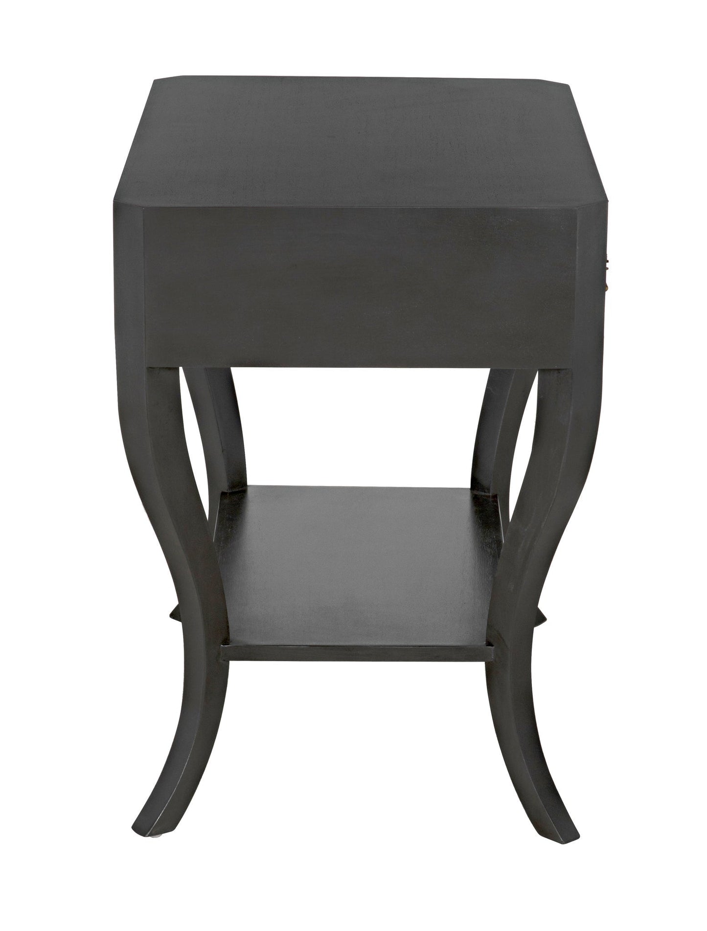 Weldon Wood Black Round Side Table-Side Tables-Noir-Sideboards and Things