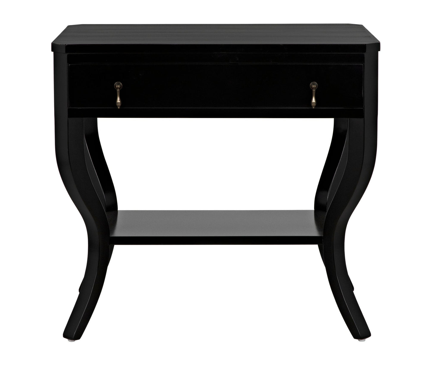 Weldon Wood Distressed Black Rectangle Side Table-Side Tables-Noir-Sideboards and Things