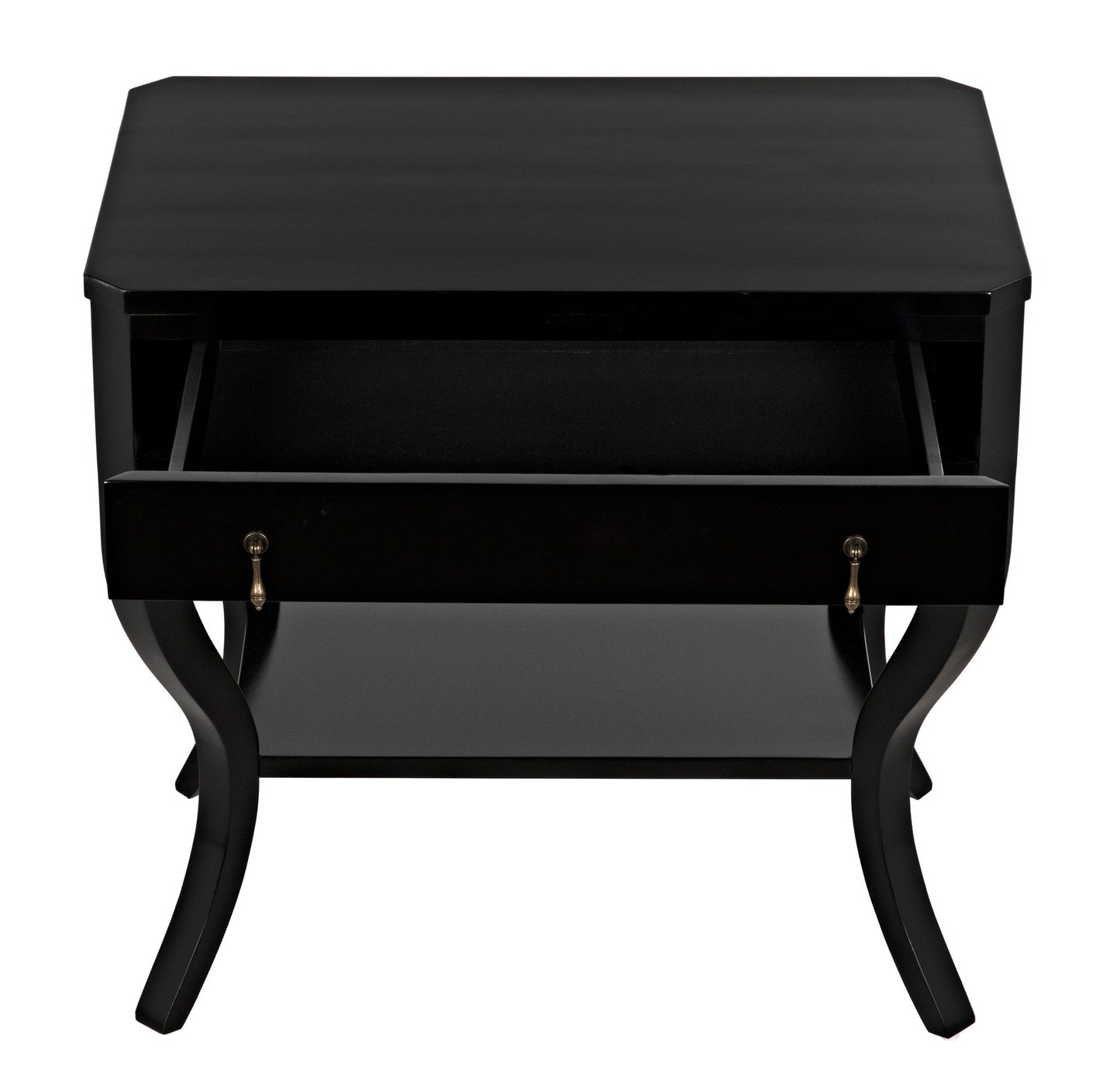 Weldon Wood Distressed Black Rectangle Side Table-Side Tables-Noir-Sideboards and Things