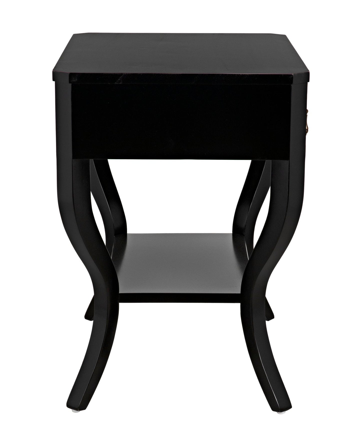 Weldon Wood Distressed Black Rectangle Side Table-Side Tables-Noir-Sideboards and Things