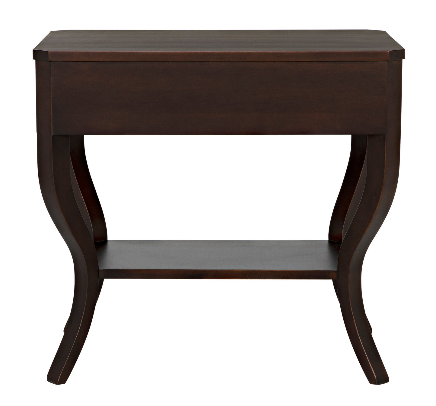 Weldon Wood Distressed Brown Rectangle Side Table-Side Tables-Noir-Sideboards and Things