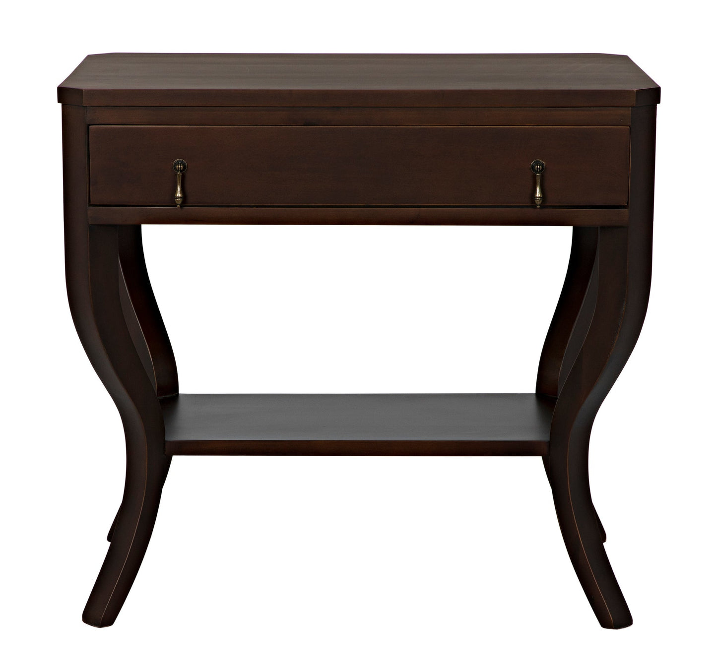 Weldon Wood Distressed Brown Rectangle Side Table-Side Tables-Noir-Sideboards and Things