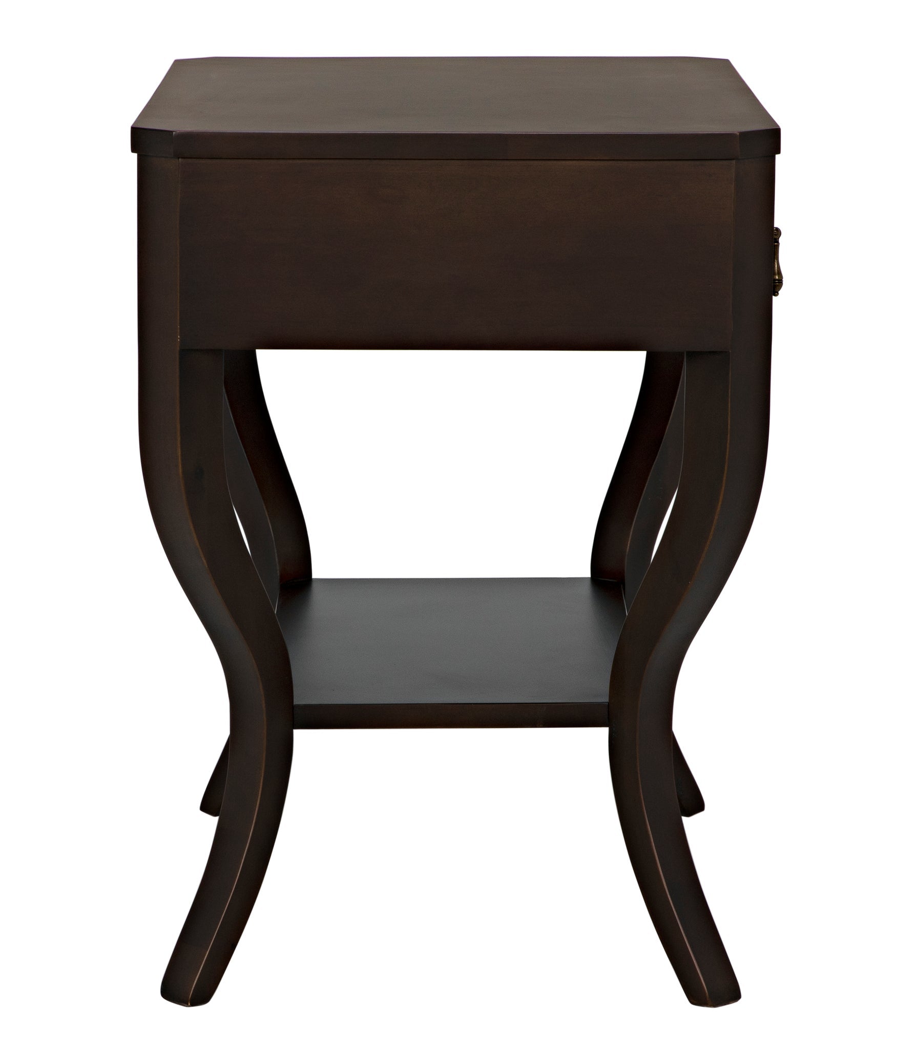 Weldon Wood Distressed Brown Rectangle Side Table-Side Tables-Noir-Sideboards and Things