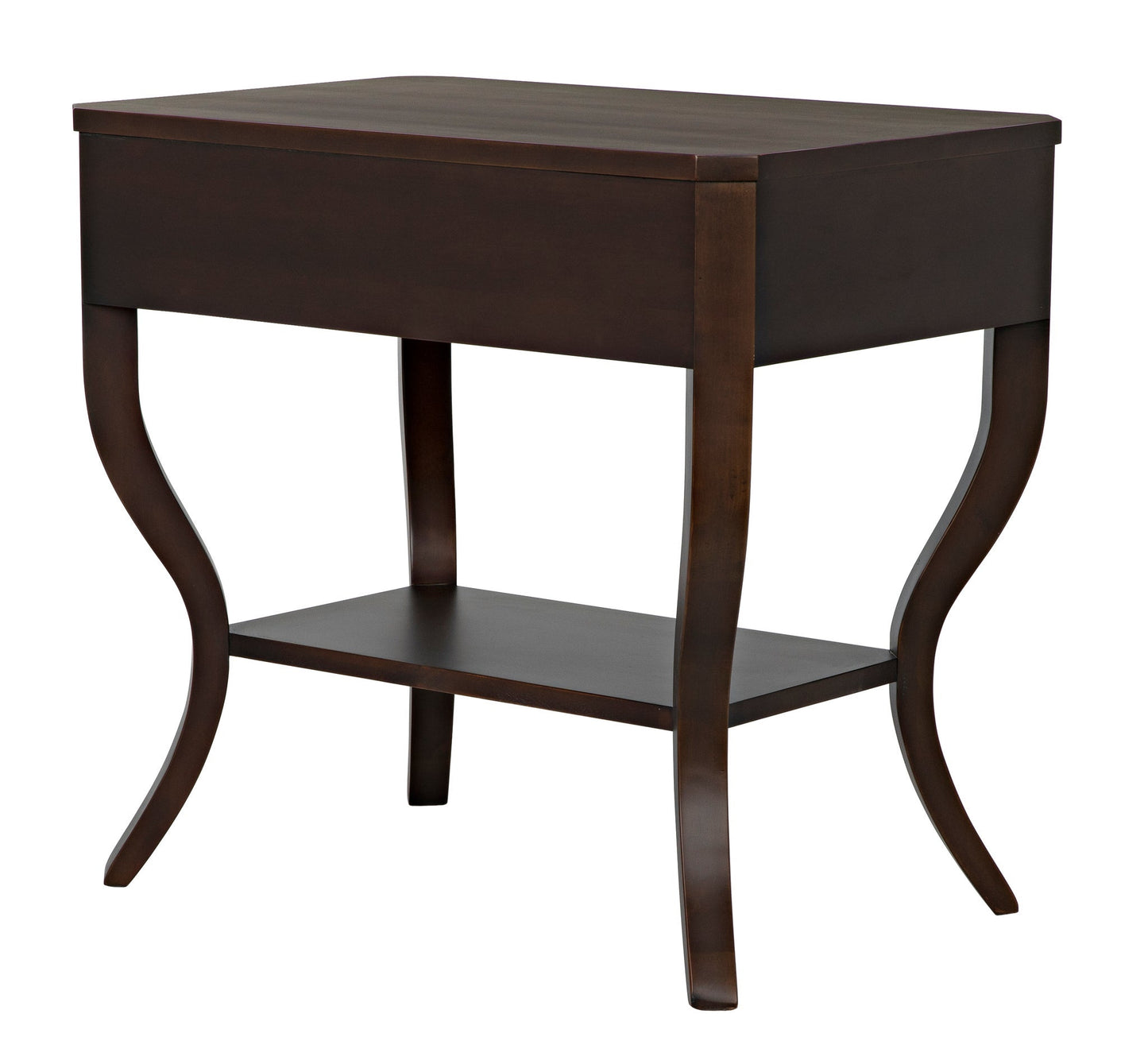 Weldon Wood Distressed Brown Rectangle Side Table-Side Tables-Noir-Sideboards and Things