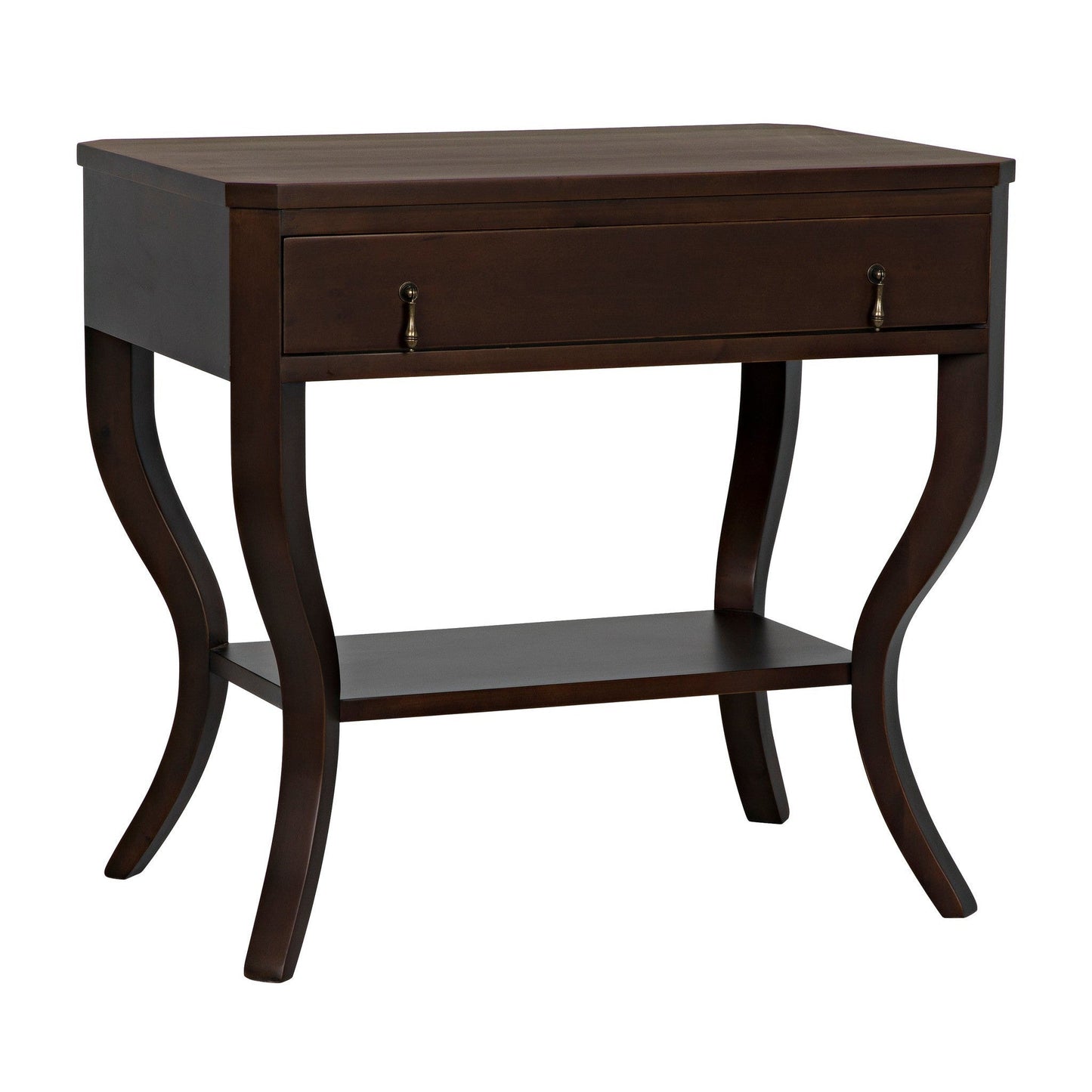 Weldon Wood Distressed Brown Rectangle Side Table-Side Tables-Noir-Sideboards and Things