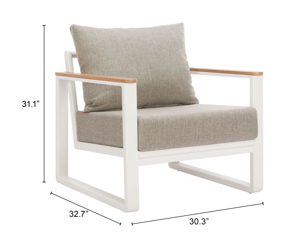 Zuo Modern Welt Olefin Fabric Outdoor Armchair