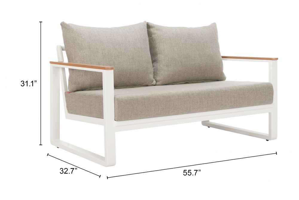 Zuo Modern Welt Olefin Fabric Outdoor Sofa