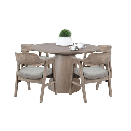 Sunny D Wern Wheat Round Dining Set with Barstool