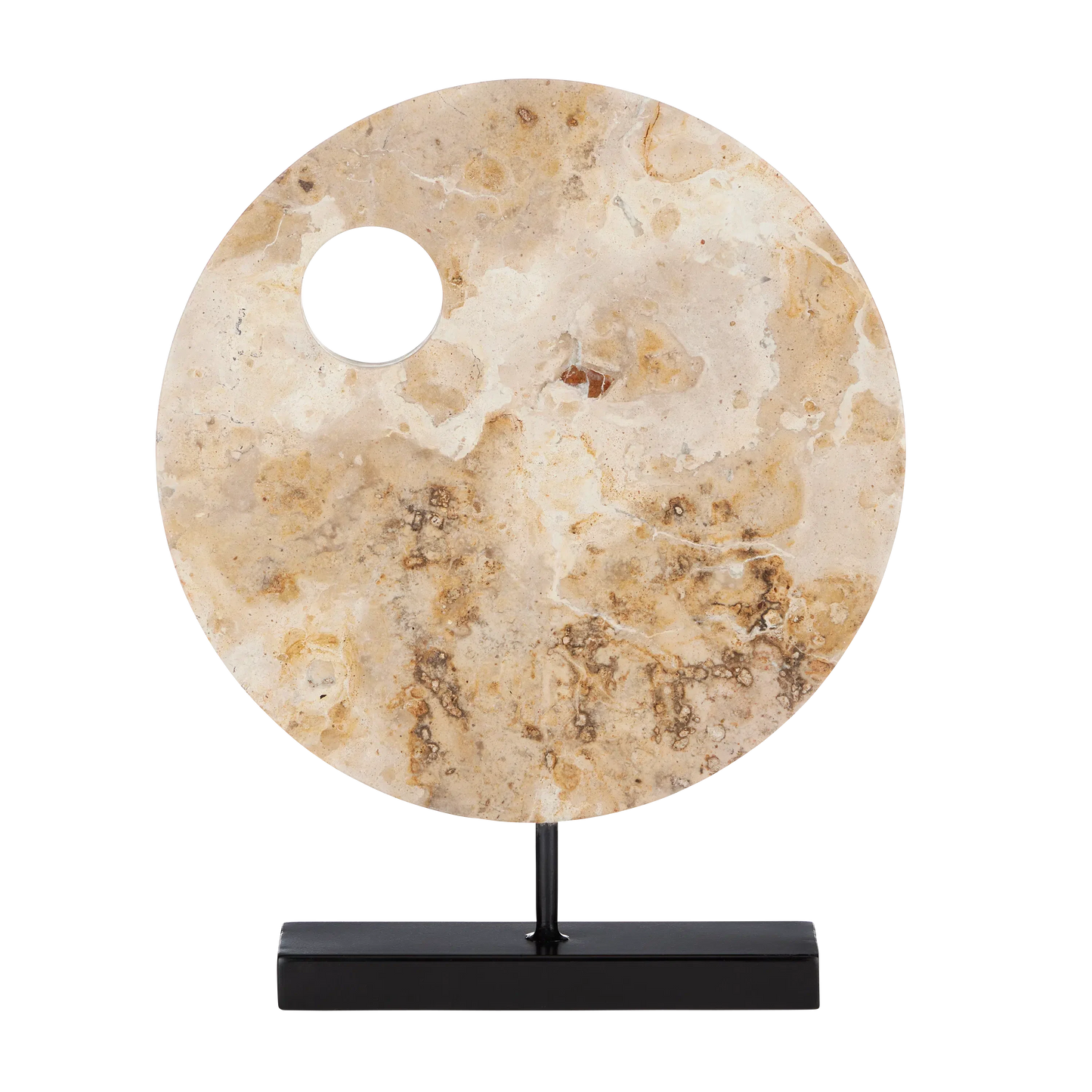 Wes Marble Disc-Statues & Sculptures-Currey & Co-Sideboards and Things