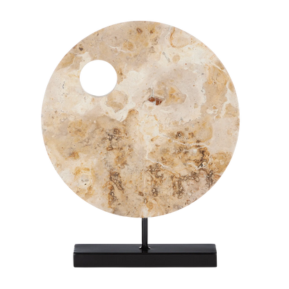 Wes Marble Disc-Statues & Sculptures-Currey & Co-Sideboards and Things