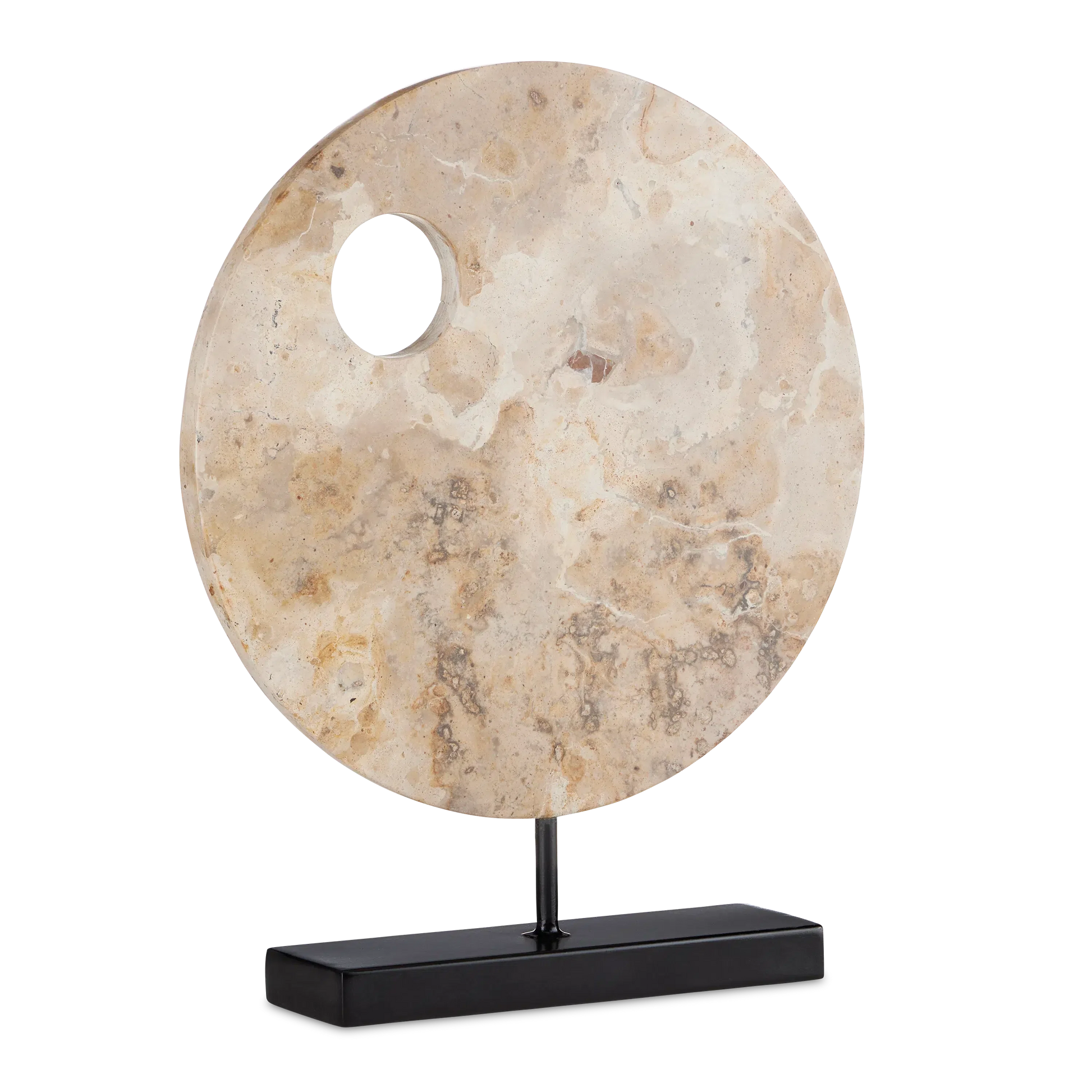 Wes Marble Disc-Statues & Sculptures-Currey & Co-Sideboards and Things