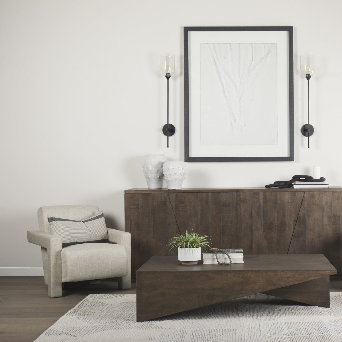 Mercana West Wooden Angled Coffee Table