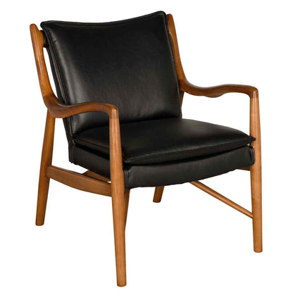 Weston Black Leather Accent Chair