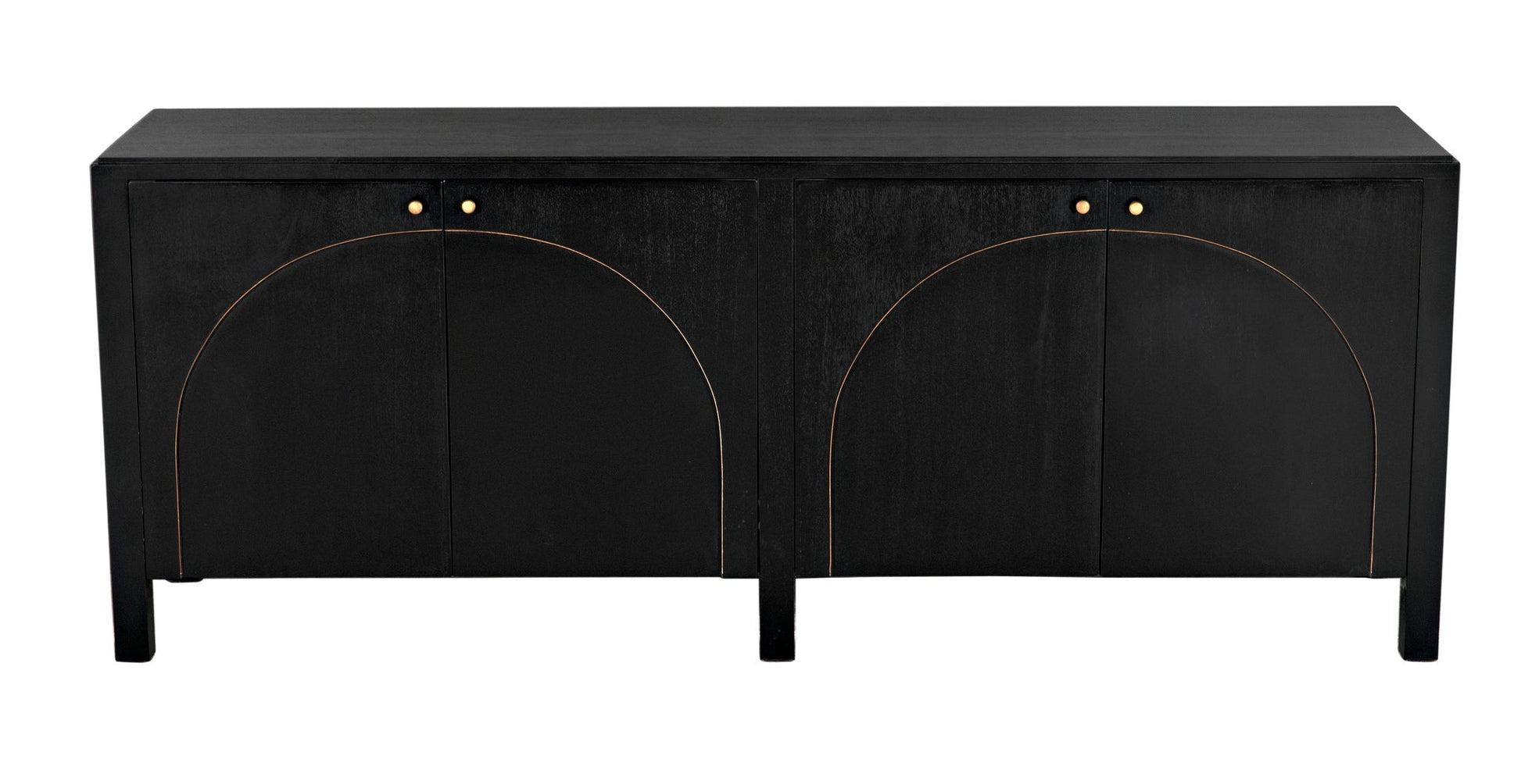 Weston Sideboard, Hand Rubbed Black with Light Brown Trim-Sideboards-Noir-Sideboards and Things