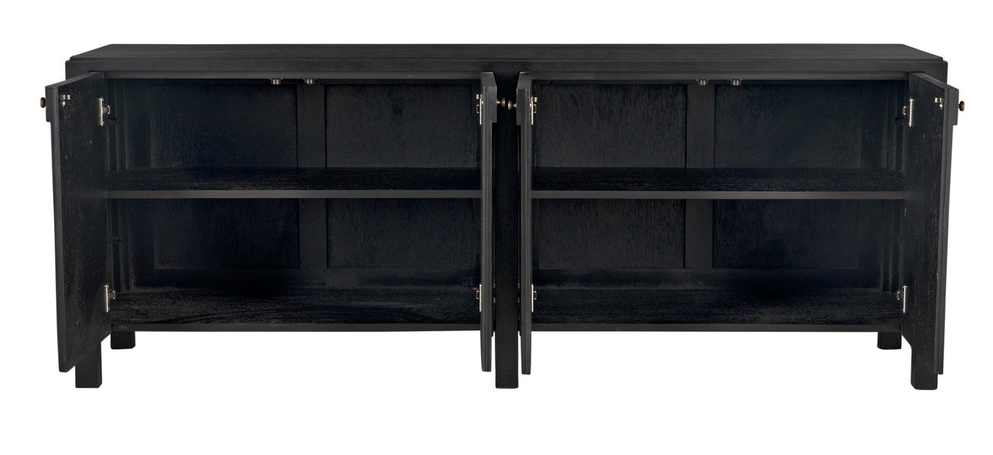 Weston Sideboard, Hand Rubbed Black with Light Brown Trim-Sideboards-Noir-Sideboards and Things