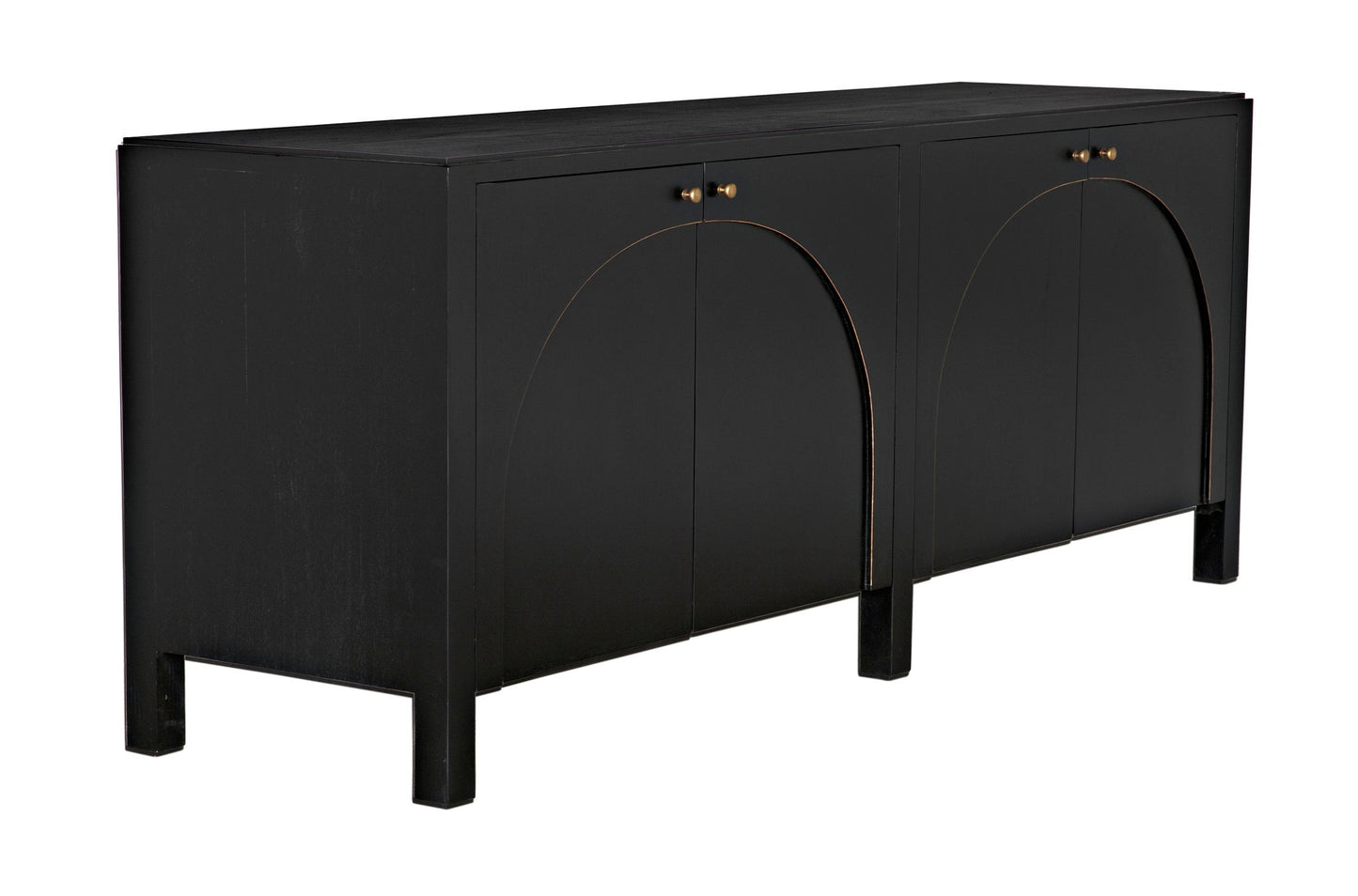 Weston Sideboard, Hand Rubbed Black with Light Brown Trim-Sideboards-Noir-Sideboards and Things