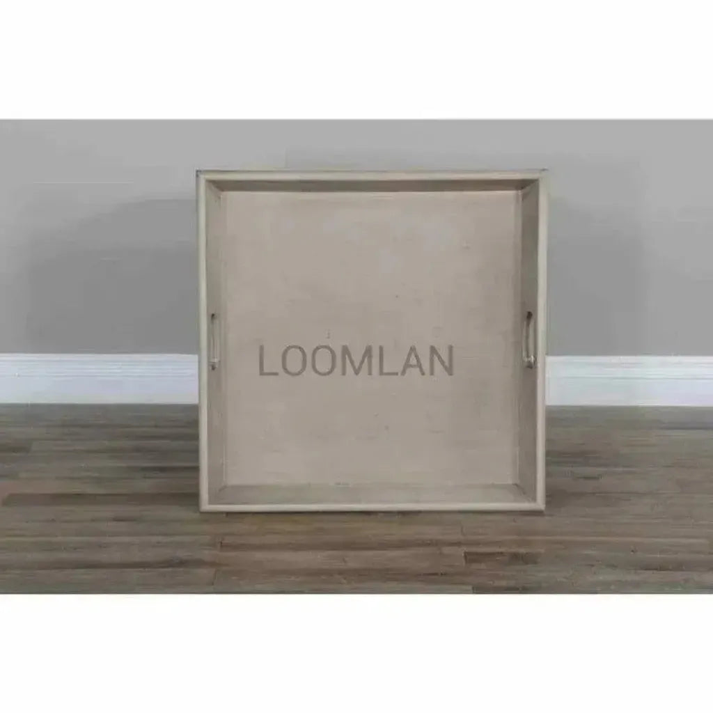 Sunny D Westwood Taupe Ottoman Tray