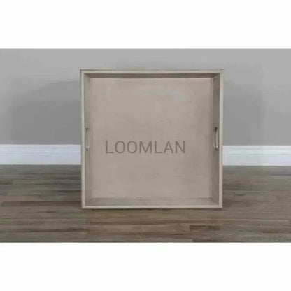 Sunny D Westwood Taupe Ottoman Tray