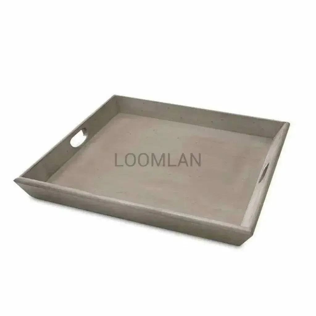 Sunny D Westwood Taupe Ottoman Tray