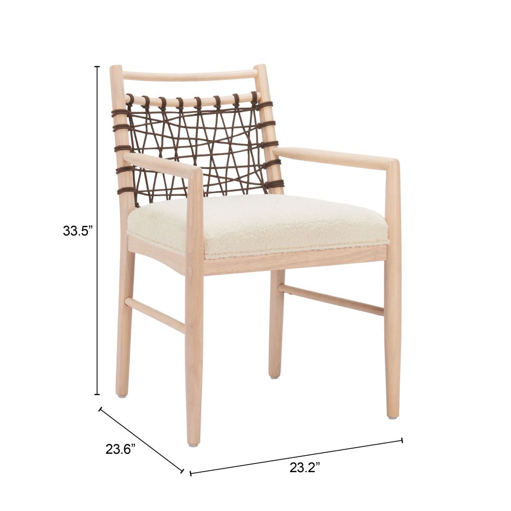 Zuo Modern Wezly Textured Fabric Dining Chair 2PC