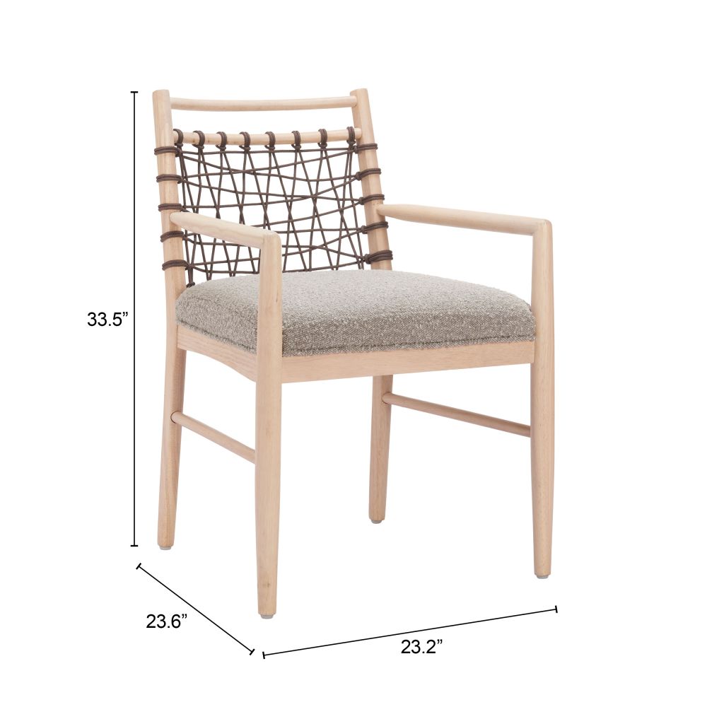 Zuo Modern Wezly Textured Fabric Dining Chair 2PC