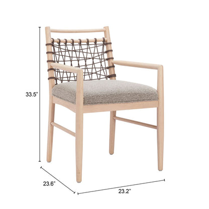 Zuo Modern Wezly Textured Fabric Dining Chair 2PC