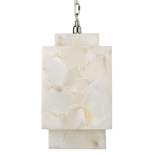 White Alabaster Borealis Cube Pendant Pendants Sideboards and Things By Jamie Young