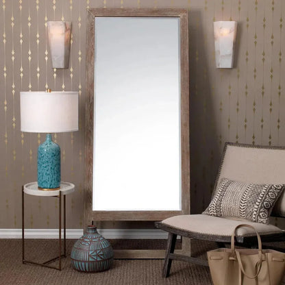 Jamie Young White Alabaster Borealis Tall Hexagon Wall Sconce