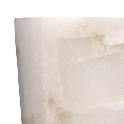 White Alabaster Borealis Tall Hexagon Wall Sconce Wall Sconces Sideboards and Things By Jamie Young