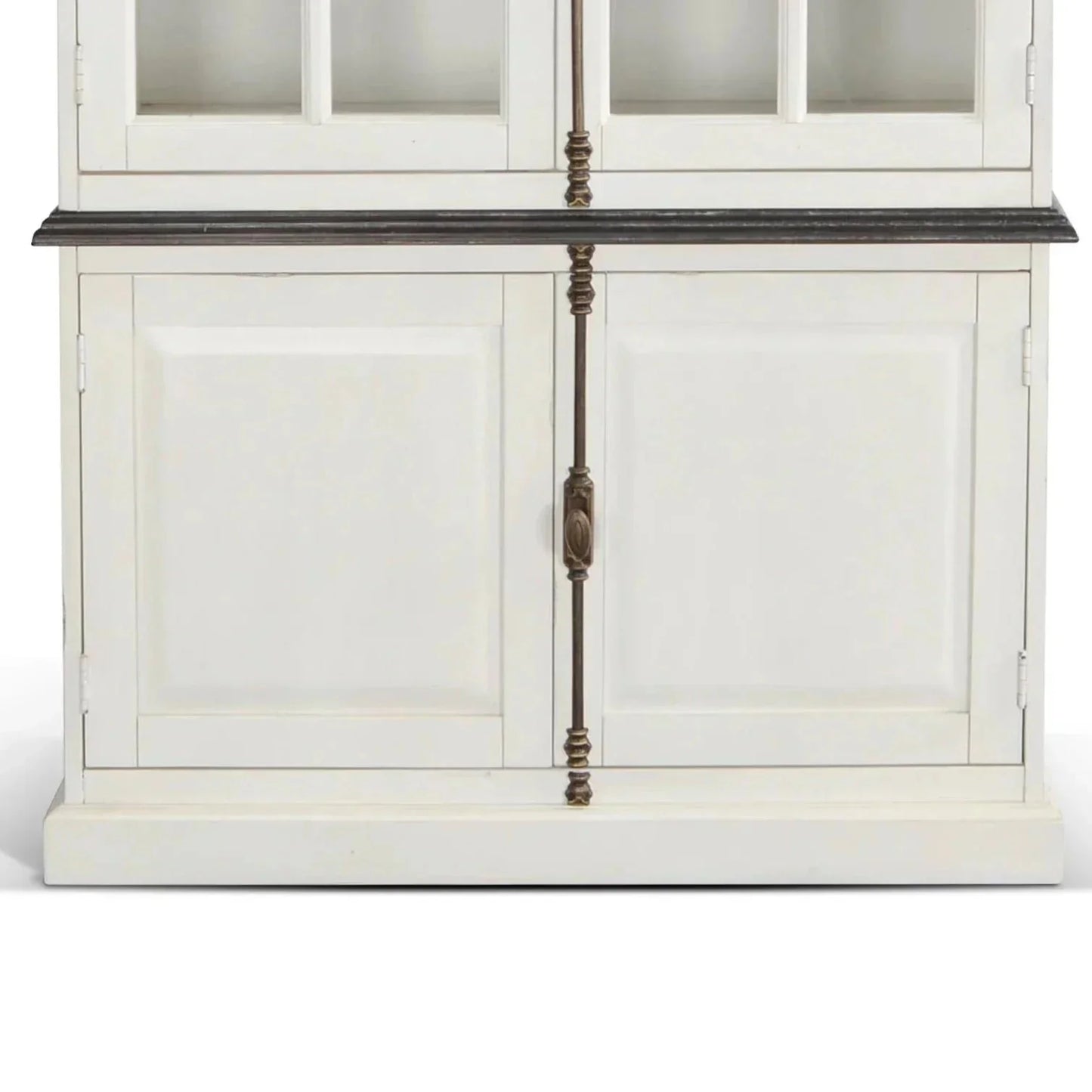 White Buffet and Hutch With Glass Doors Buffets Sideboards and Things By Sunny D