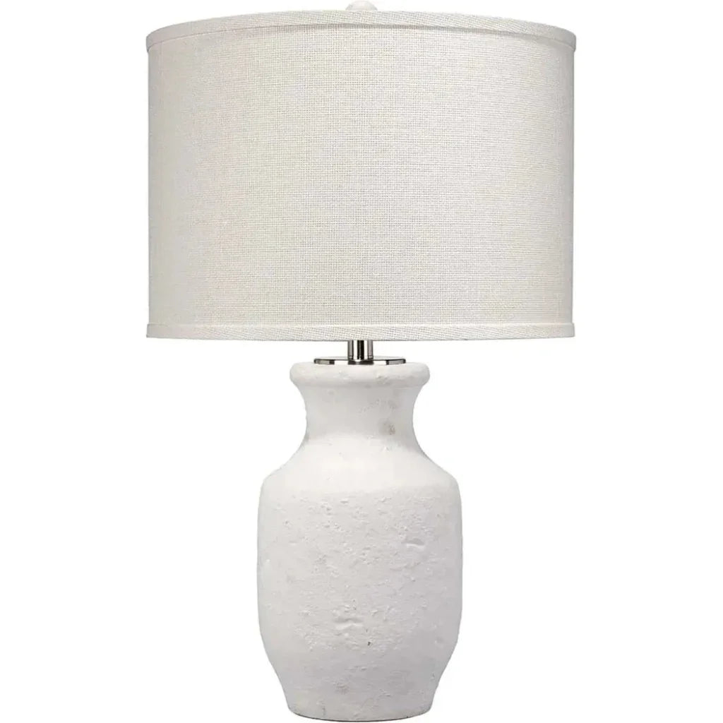 White Cement Gilbert Table Lamp - LOOMLAN - Jamie Young - Table Lamps