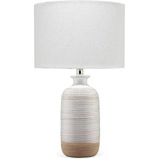 LOOMLAN White Ceramic Ashwell Table Lamp
