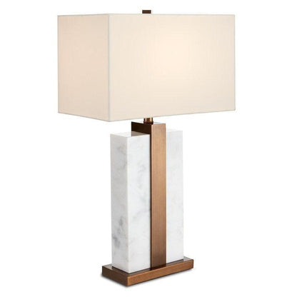 White Marble Antique Brass Catriona Table Lamp Table Lamps Sideboards and Things By Currey & Co