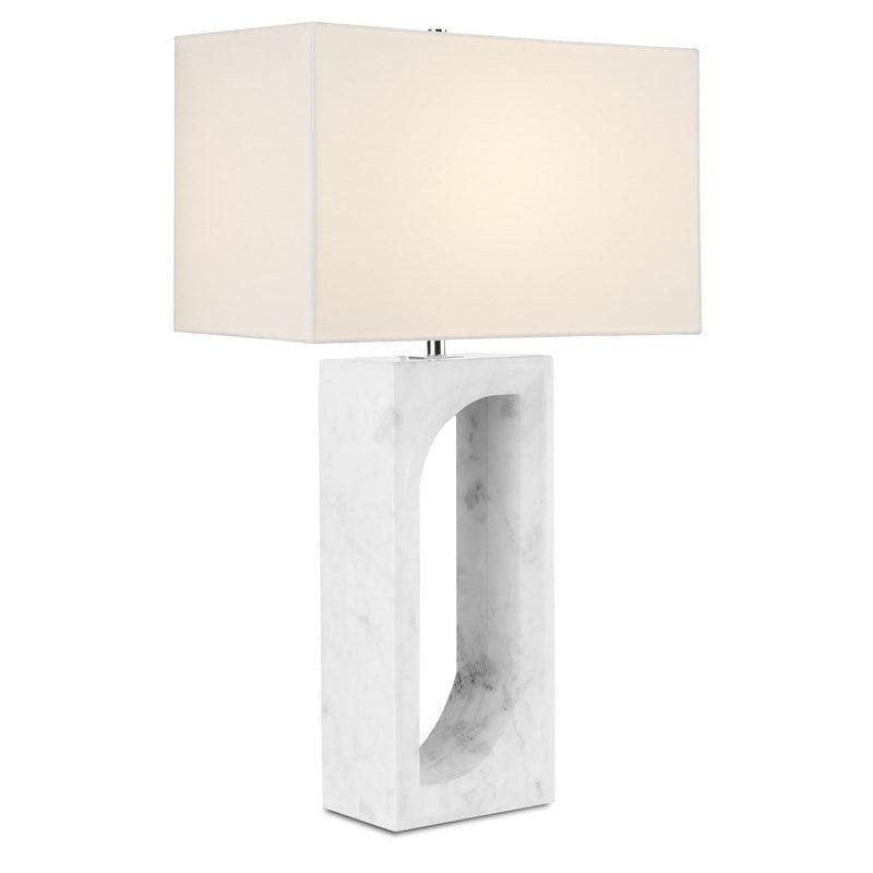 White Marble Gemini Table Lamp Table Lamps Sideboards and Things By Currey & Co