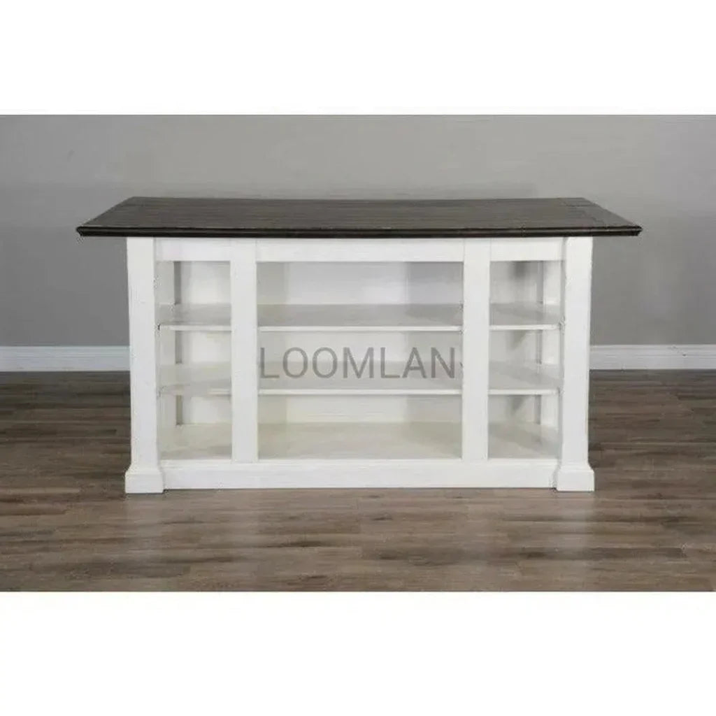 White Modern Kitchen Island Bar Table - LOOMLAN - Sunny D - Bar Tables
