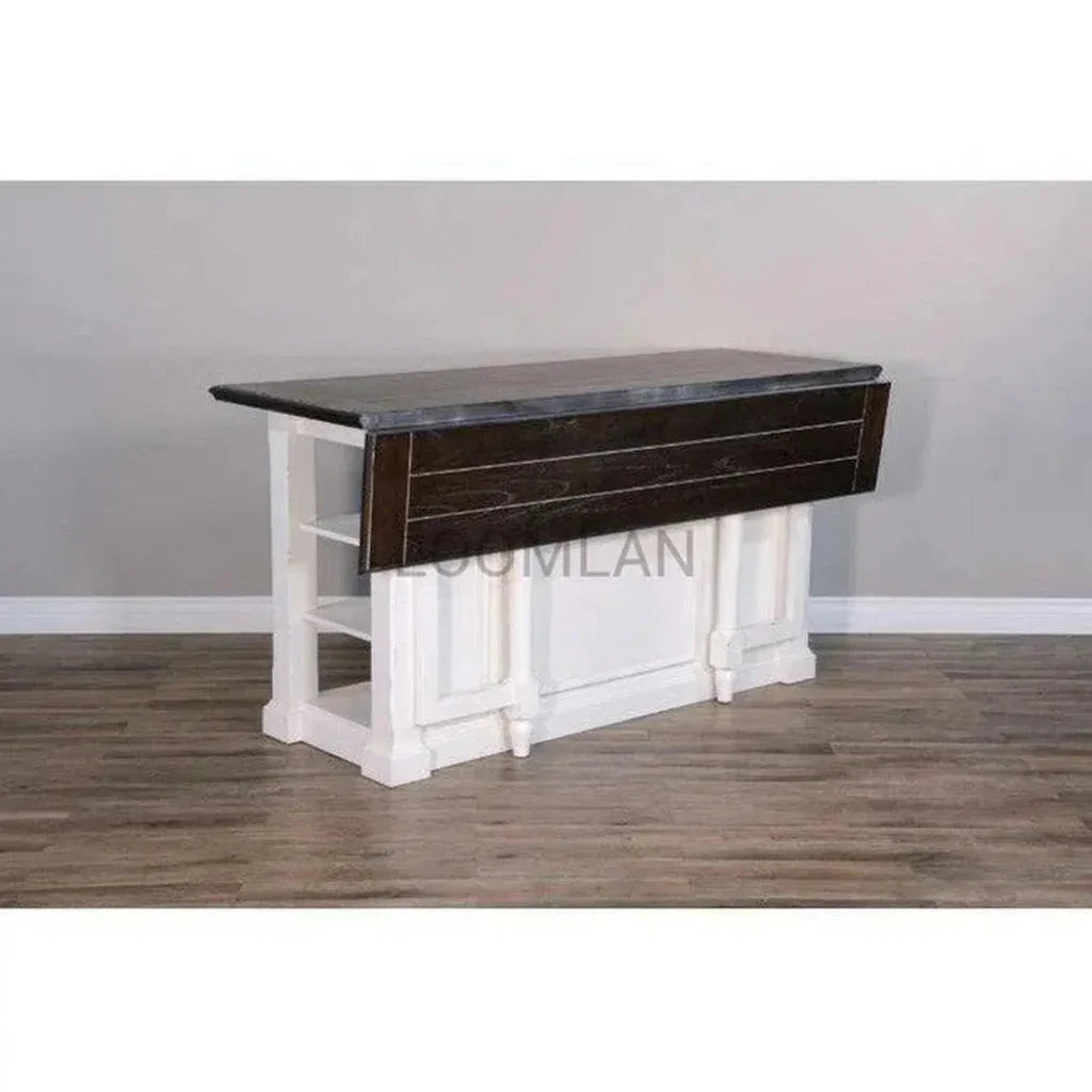 White Modern Kitchen Island Bar Table - LOOMLAN - Sunny D - Bar Tables