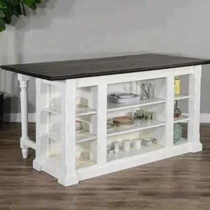 White Modern Kitchen Island Bar Table - LOOMLAN - Sunny D - Bar Tables