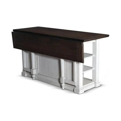 White Modern Kitchen Island Bar Table - LOOMLAN - Sunny D - Bar Tables