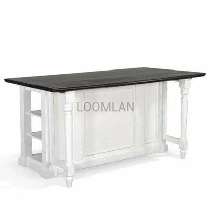 White Modern Kitchen Island Bar Table - LOOMLAN - Sunny D - Bar Tables