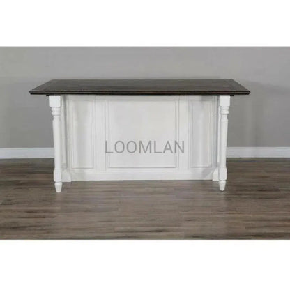 White Modern Kitchen Island Bar Table - LOOMLAN - Sunny D - Bar Tables