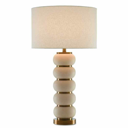 White Mud Antique Brass Luko Table Lamp Table Lamps Sideboards and Things By Currey & Co