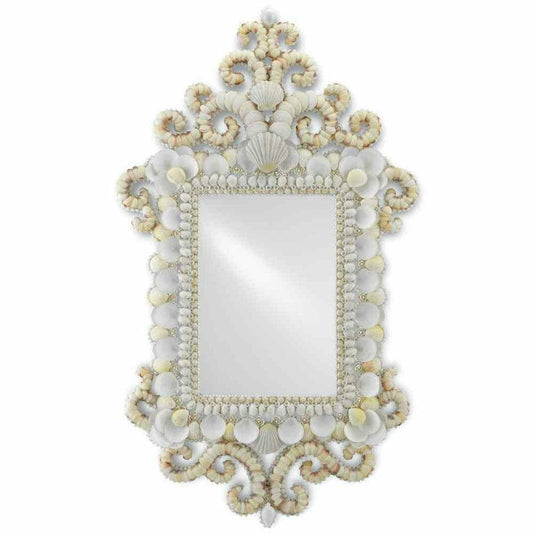 White Natural Cecilia Mirror Wall Mirrors Sideboards and Things By Currey & Co