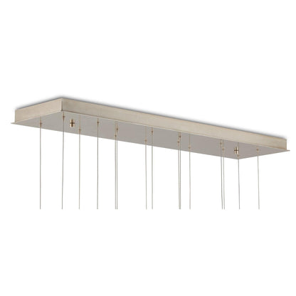 White Piero Rectangular 15-Light Multi-Drop Pendant Pendants Sideboards and Things By Currey & Co